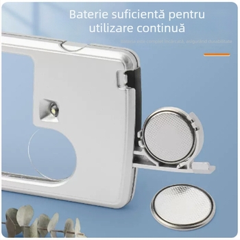 Lupa de mărire portabilă 20×, cu LED pentru citire