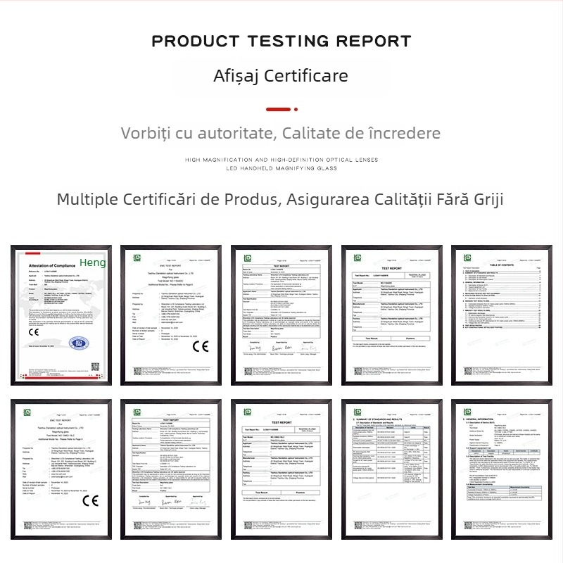 Lupă cu LED portabilă, dreptunghiulară, extensibilă, pentru identificarea bijuteriilor, relicelor culturale și a antichităților 94535