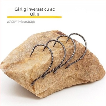 Cârlig Kirin Întărit Nr. 8003 pentru năluci — cârlig unic pentru montură wacky cu vierme moale