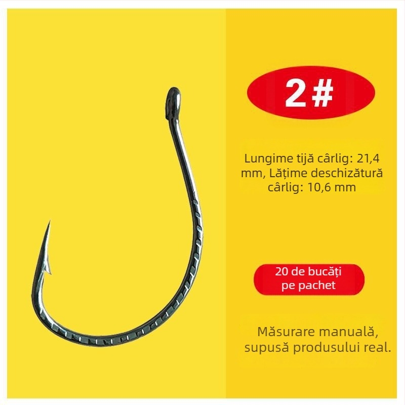 Cârlig Kirin Întărit Nr. 8003 pentru năluci — cârlig unic pentru montură wacky cu vierme moale
