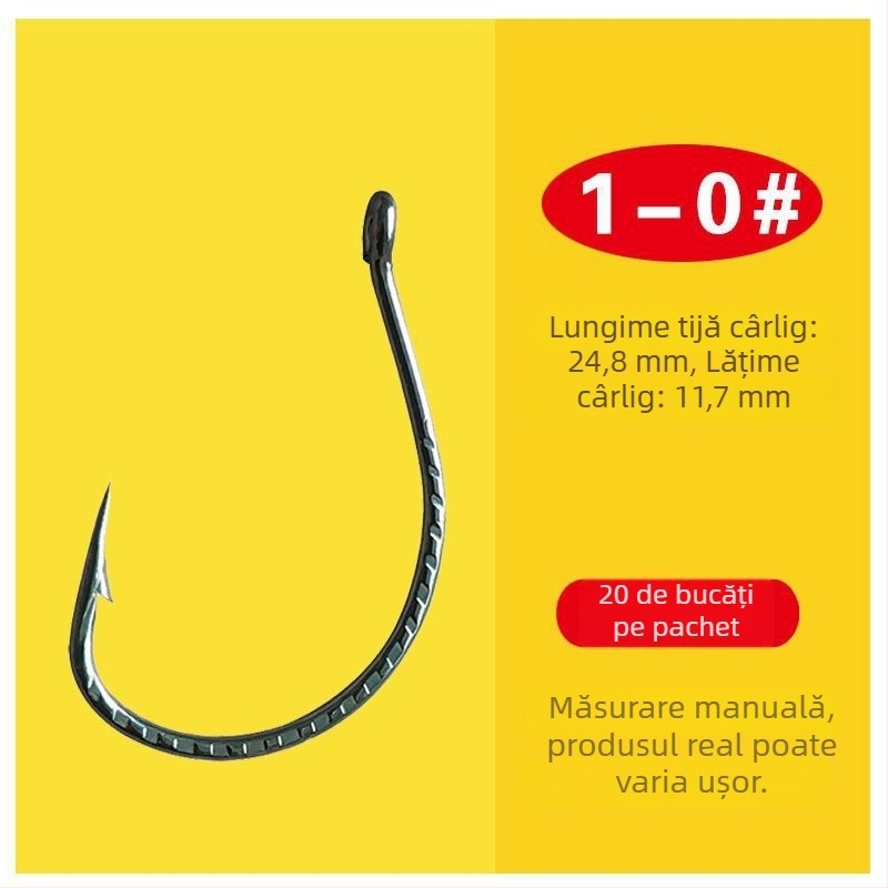 Cârlig Kirin Întărit Nr. 8003 pentru năluci — cârlig unic pentru montură wacky cu vierme moale
