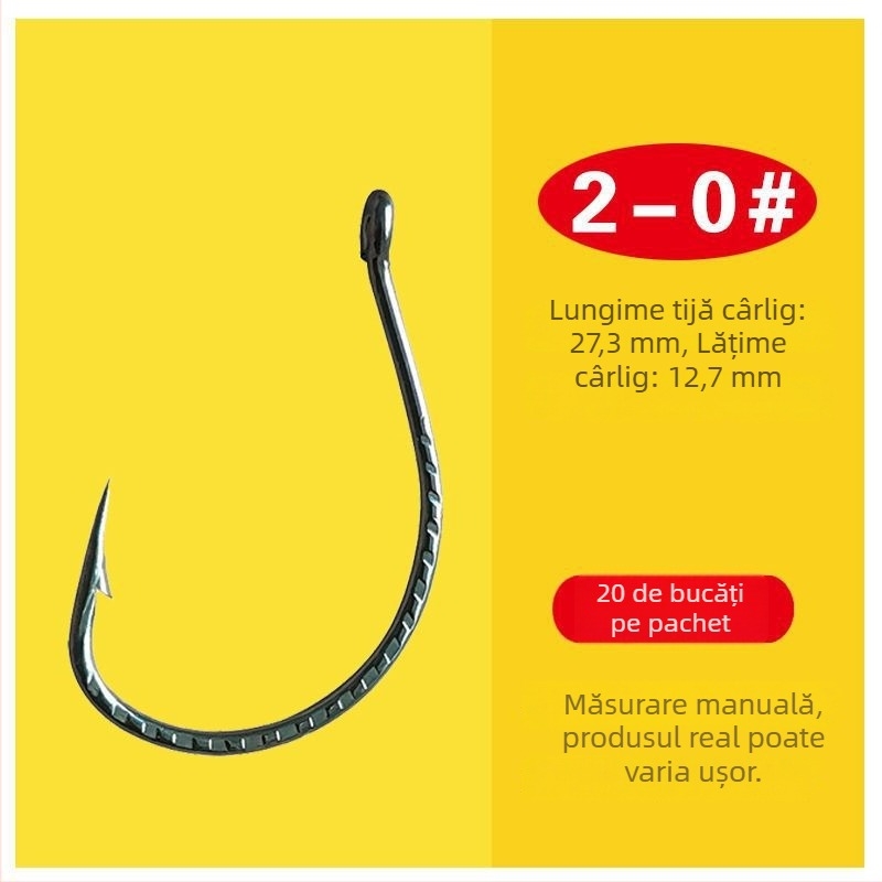 Cârlig Kirin Întărit Nr. 8003 pentru năluci — cârlig unic pentru montură wacky cu vierme moale
