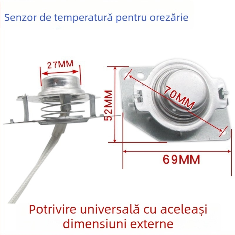 Senzor de temperatură pentru orezier cu termostat pentru oală sub presiune, cu fir, nucle magnetic, limitator de temperatură cu 2 fire, accesoriu pentru bucătărie electrică, 50 kΩ