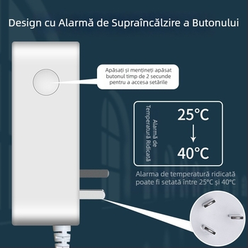 Sistem inteligent de control al temperaturii pentru acvariu, cu întrerupător și priză pentru sondă, afișaj digital