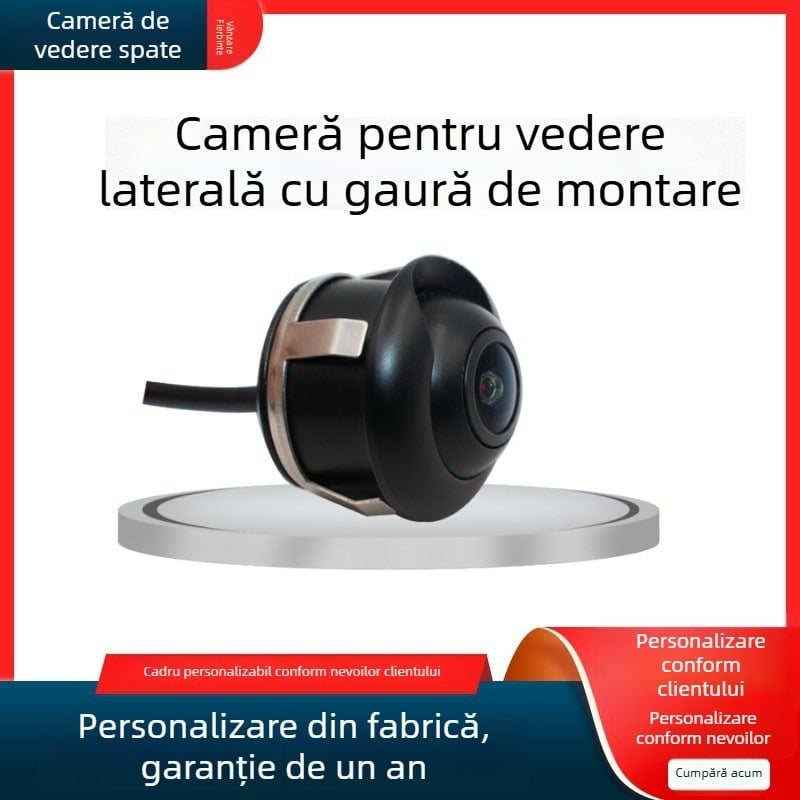 Vedere laterală auto 360°, sistem dual cu cameră, CCD impermeabil, unghi larg, HD, vedere de noapte