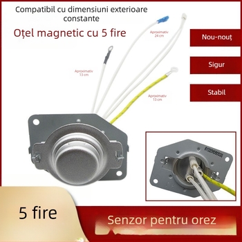 Senzor de temperatură cu 5 fire pentru rice cooker, bază din oțel magnetic, limitator de temperatură cu 5 fire – accesoriu pentru oale electrice sub presiune