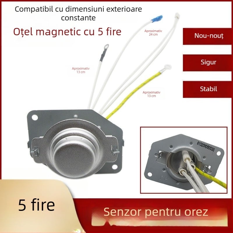 Senzor de temperatură cu 5 fire pentru rice cooker, bază din oțel magnetic, limitator de temperatură cu 5 fire – accesoriu pentru oale electrice sub presiune