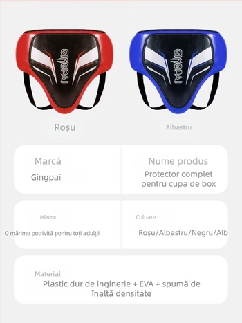 Protector profesional pentru zona inghinală pentru box, sanda, taekwondo și Muay Thai — protecție îngroșată pentru antrenament