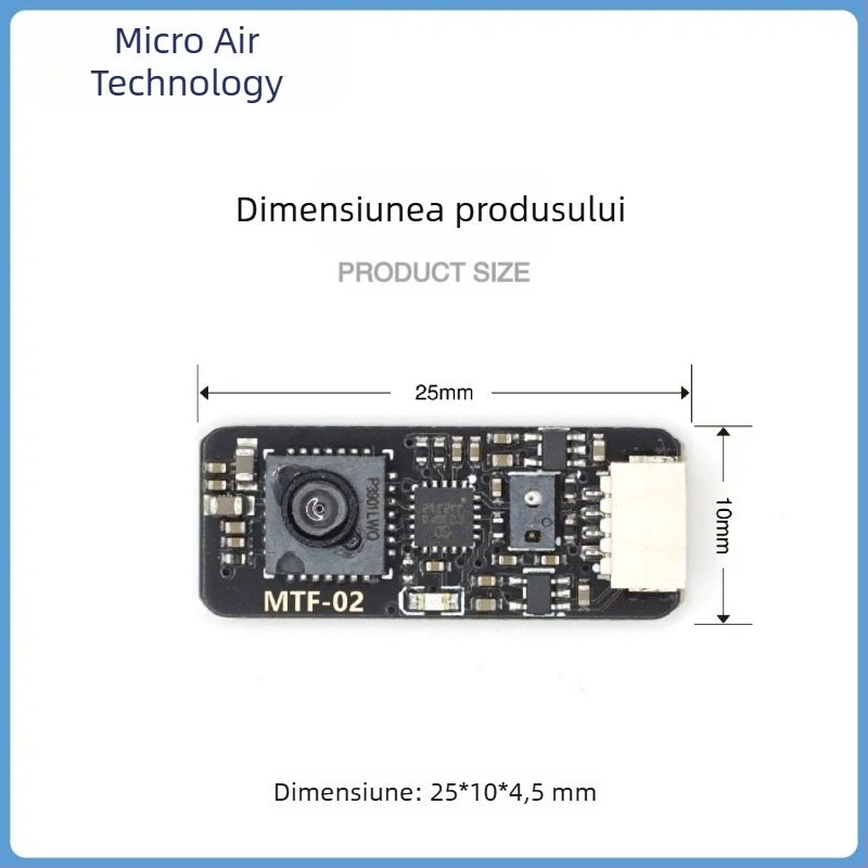 Senzor de flux optic MTF-02, modul UAV integrat, rază de 6 m, compatibil INAV/APM/PX4
