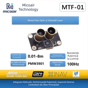 MTF-01 Modul integrat flux optic și măsurare a distanței pentru poziționare UAV, senzor PMW3901, rază laser de 8 m