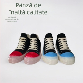 Pantofi din pânză graffiti, talpă groasă, unisex, sneakers casual pentru creșterea înălțimii