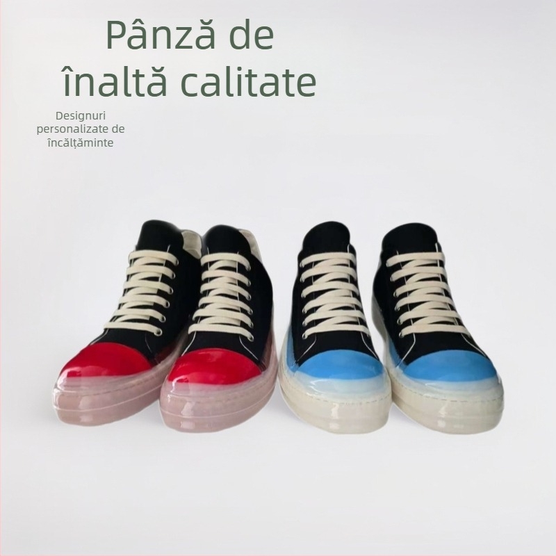 Pantofi din pânză graffiti, talpă groasă, unisex, sneakers casual pentru creșterea înălțimii