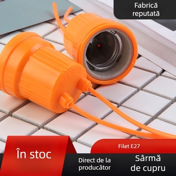Suport LED pentru lampă E27, impermeabil, rezistent la temperaturi înalte, ignifug, interior ceramic