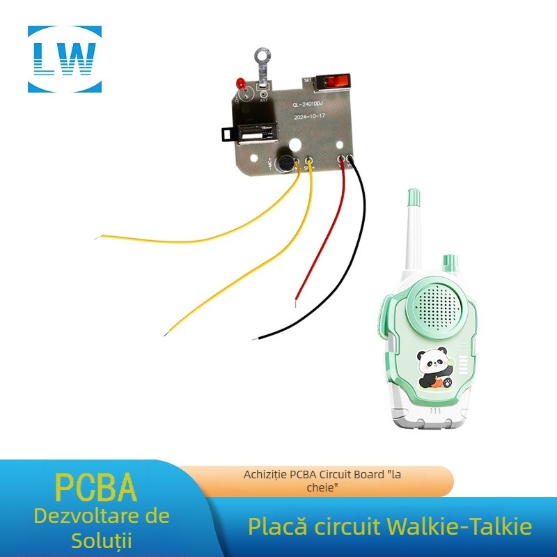 PCB pentru interfon pentru copii, 462MPCBA, rază 300–500 m, ansamblu complet