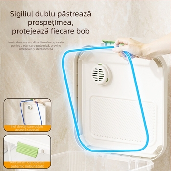 Container de orez, capacitate mare, sigilat, rezistent la umezeală și insecte, pentru bucătărie