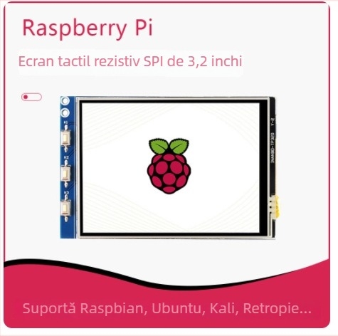 Display LCD tactil de 3,2 inch pentru Raspberry Pi, compatibil cu Raspberry Pi 2 și 3