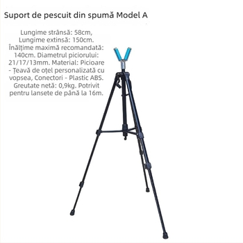Suport reglabil telescopic portabil pentru lansete lungi, trepied tradițional pentru lansete, suport pentru undițe