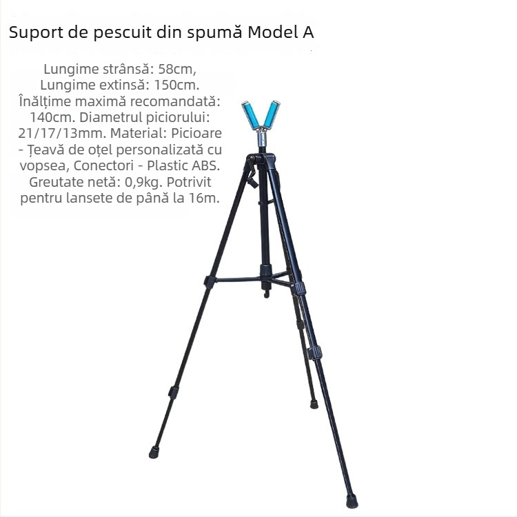 Suport reglabil telescopic portabil pentru lansete lungi, trepied tradițional pentru lansete, suport pentru undițe