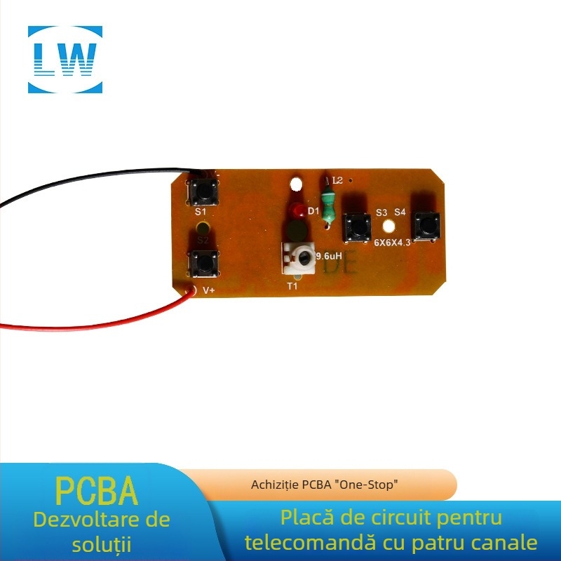 27M placă emițător-receptor cu patru canale și modul de telecomandă – set complet de accesorii pentru mașină telecomandată