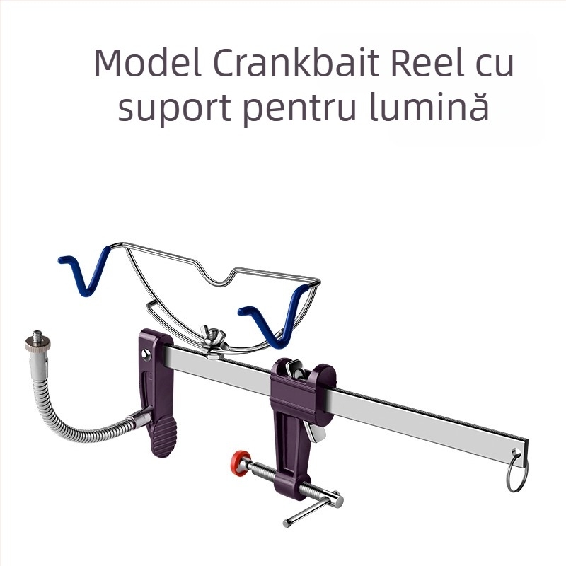 Suport reglabil pentru undiță pe plutitor, din metal, cu rotație multidirecțională și clemă pliabilă, pentru pescuit de pe pod, plutitor, barcă și în mare
