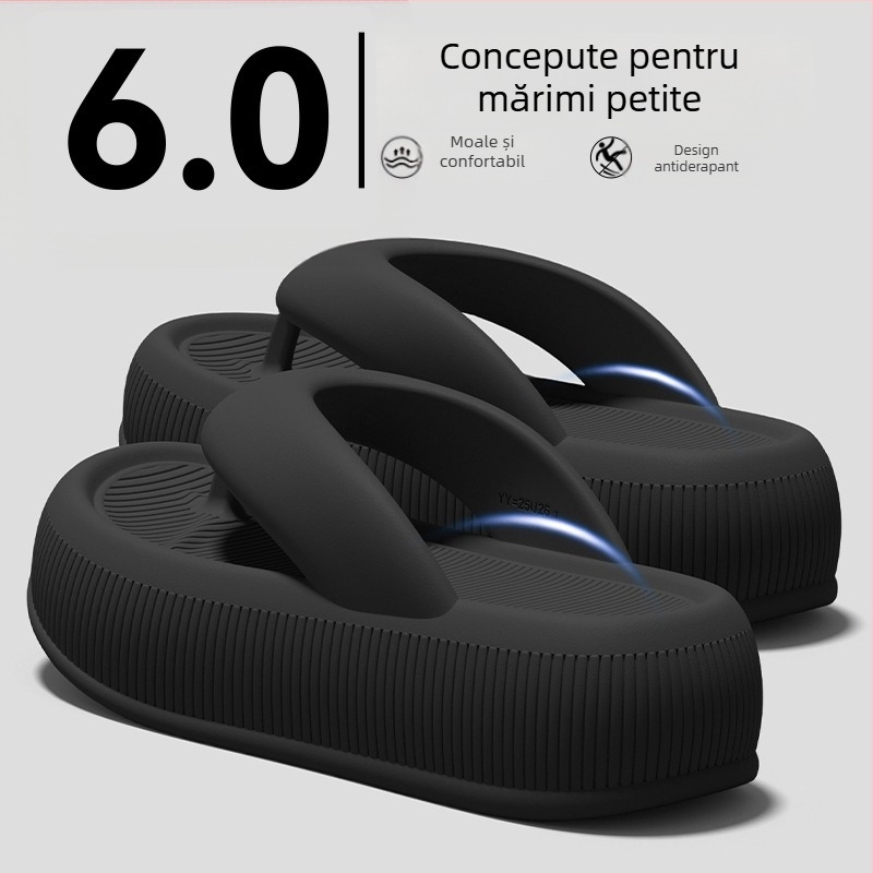 Papuci de damă cu talpă groasă, anti-derapare, model vară 2026, creștere în înălime, confort extrem, silențioase, pentru casă și exterior, EVA