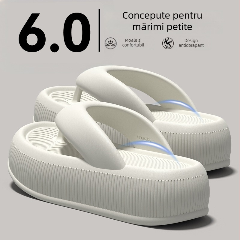 Papuci de damă cu talpă groasă, anti-derapare, model vară 2026, creștere în înălime, confort extrem, silențioase, pentru casă și exterior, EVA