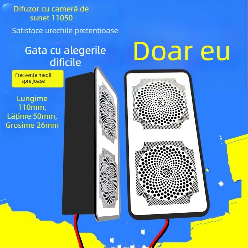 Carcasă impermeabilă pentru difuzor 11050, 4 Ω, 5 W, oglindă de baie inteligentă cu difuzor digital