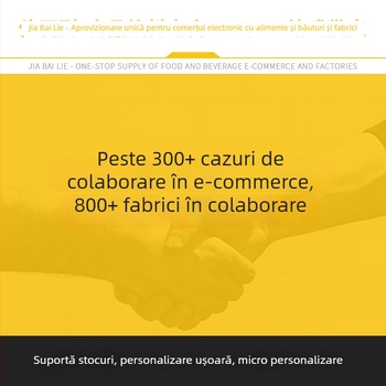 Borcan PET din plastic pentru gustări și nuci, cu gură semicirculară înclinată, transparent, capac etanș