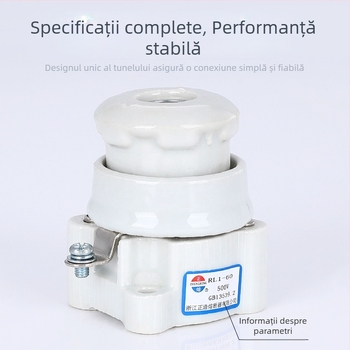 Bază ceramică RL1-60 pentru siguranțe, tip spiral, 60A, 500V
