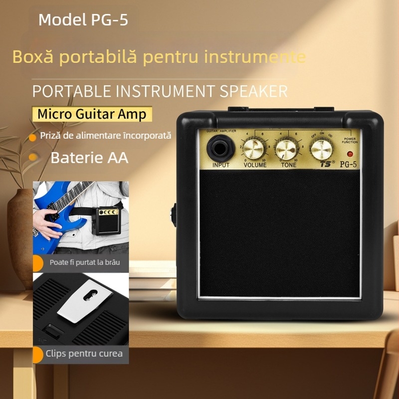 Difuzor portabil pentru chitară electrică și bas, ideal pentru spectacole live în aer liber
