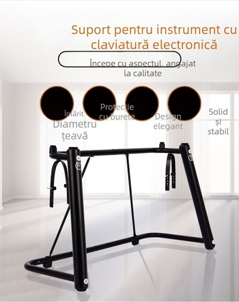 Suport metal în formă de U pentru piane electrice și instrumente cu claviaturi