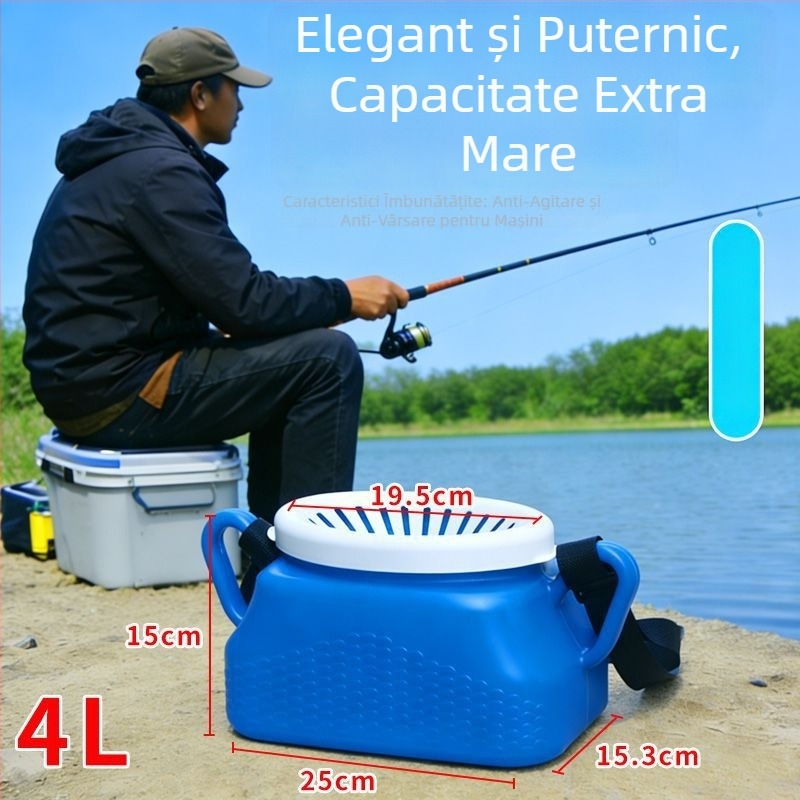 Coș pentru pești vii, cu capacitate mare, montat în mașină pentru utilizare în exterior, cutie pentru transportul de fructe de mare
