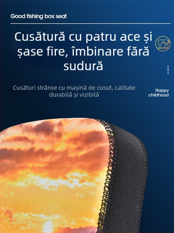 Chao Yu Pernă de șezut pentru cutia de pescuit, anti-dureri la șezut, impermeabilă, pernă EVA groasă cu ventuză
