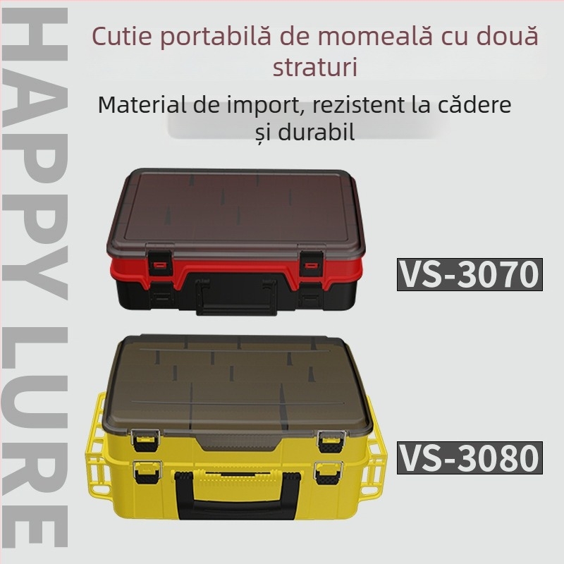VS3070/3080 cutie pentru năluci, cutie cu două niveluri pentru accesorii de pescuit