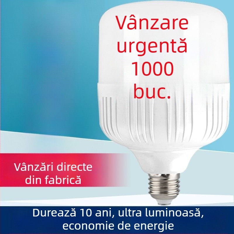 bec LED pentru uz casnic, cu bază E27, protecție a ochilor, economie de energie, lumină albă, IP66, corp din aluminiu, abajur PC, 30–40W, 220V, fără reglaj de intensitate