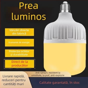 Lampă LED E27 pentru uz casnic și comercial, economică din punct de vedere energetic, durabilă, lumină caldă puternică, consum redus de energie