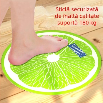 Cântar corporal circular, electronic, pentru uz casnic, design drăguț, precizie înaltă