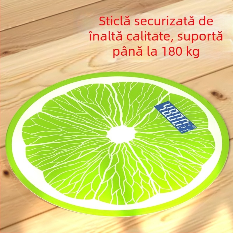 Cântar corporal circular, electronic, pentru uz casnic, design drăguț, precizie înaltă