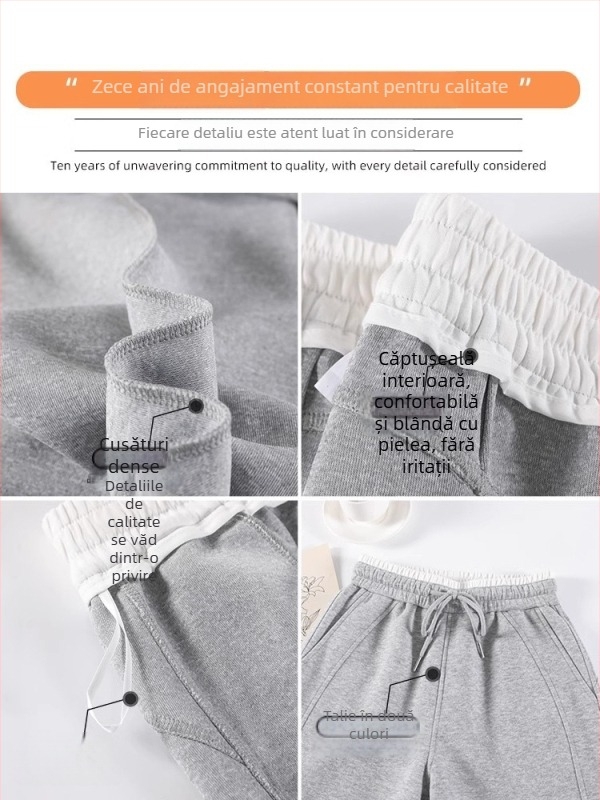 Pantaloni sport galbeni pentru femei, talie înaltă, cu falduri, croi lejer, drept și larg, în stil Lulu, primăvară-toamnă