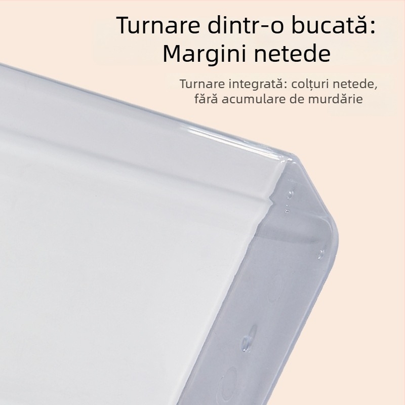 Recipient din plastic transparent, pătrat, pentru depozitare în bucătărie, cereale, pudră de cafea și pudră de fructe