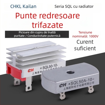 Redresor în punte trifazat SQL50A1000V SQL5010 pentru turbina eoliană cu radiator