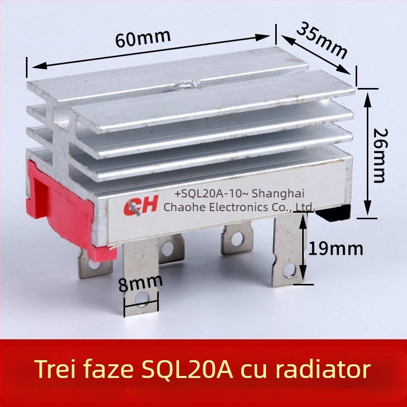 Redresor în punte trifazat SQL50A1000V SQL5010 pentru turbina eoliană cu radiator