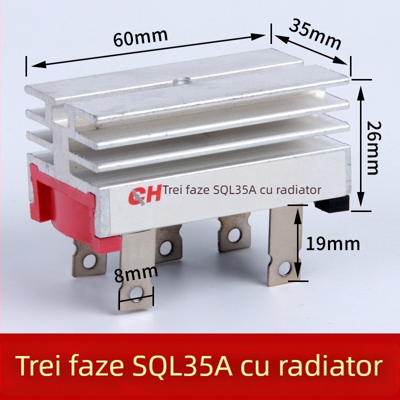 Redresor în punte trifazat SQL50A1000V SQL5010 pentru turbina eoliană cu radiator