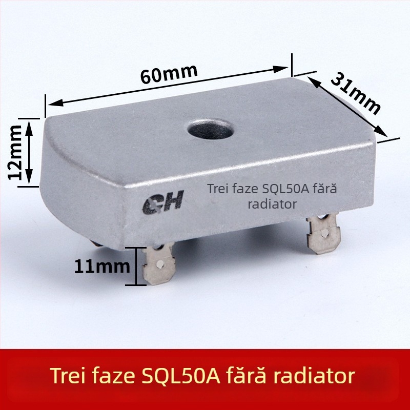 Redresor în punte trifazat SQL50A1000V SQL5010 pentru turbina eoliană cu radiator