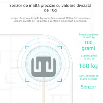 Cântar inteligent pentru greutatea corporală cu Bluetooth - Cântar digital pentru uz casnic