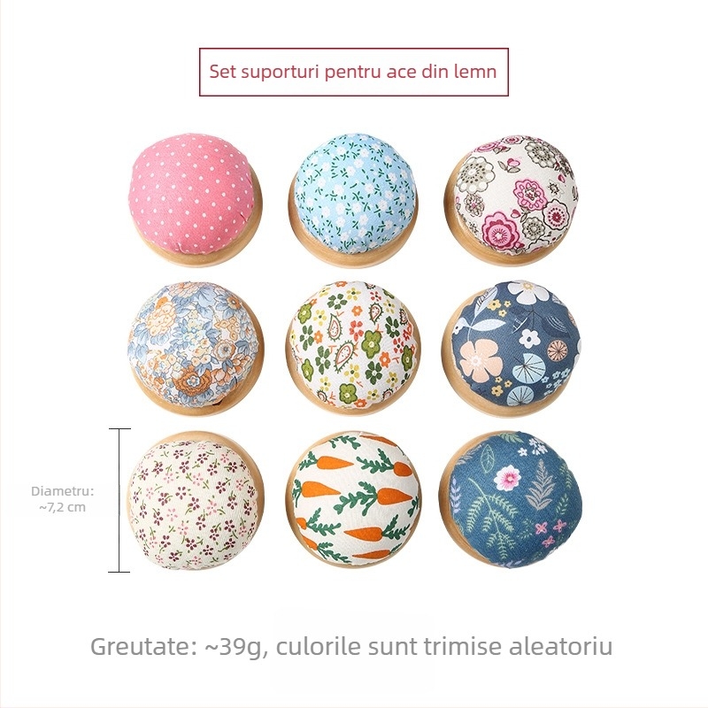 Geantă pentru ace de broderie cu bază din lemn și umplutură PP cotton