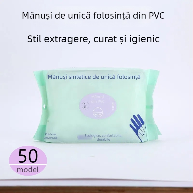 Mănuși de unică folosință, de calitate alimentară pentru bucătărie: frământarea aluatului, coacere, spălat vase și curățenie.