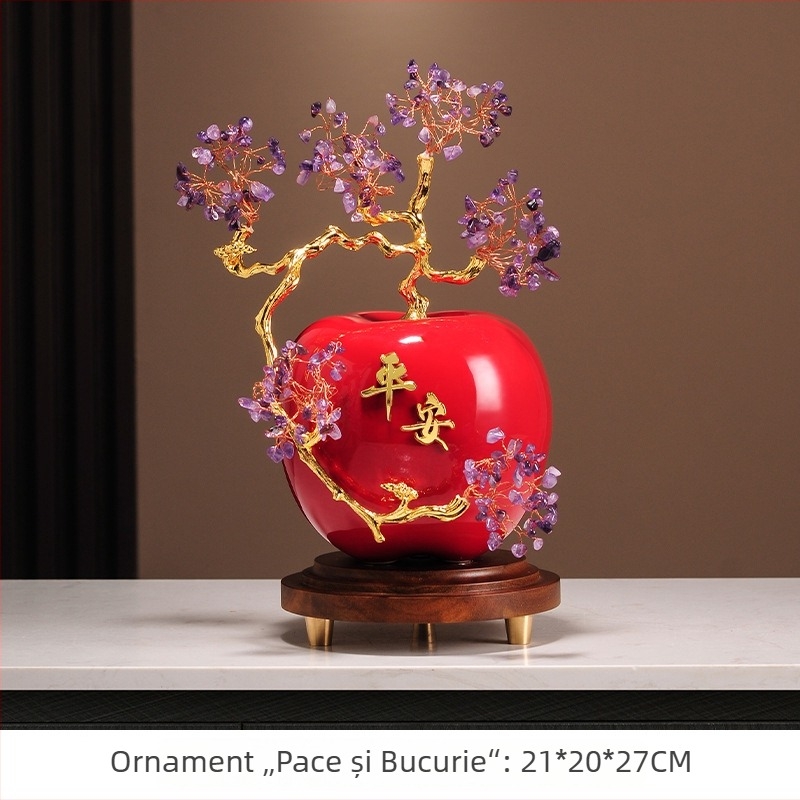 Ornament cu ametist pentru sufragerie, dulap pentru televizor și dulap de vin, decor pentru hol — cadou de casă nouă de înaltă calitate