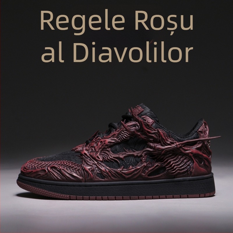 Sneakeri Wukong Red Demon King, vară 2026, stil Chinezesc casual pentru bărbați, talpă joasă