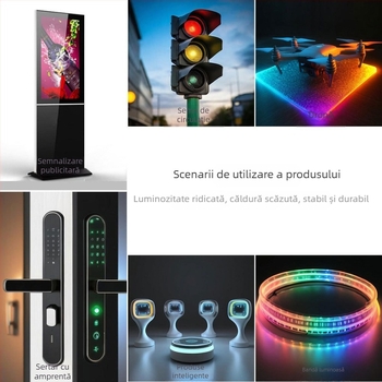 F8mm perle LED în formă de pălărie de paie, inline 0.5W, LED alb